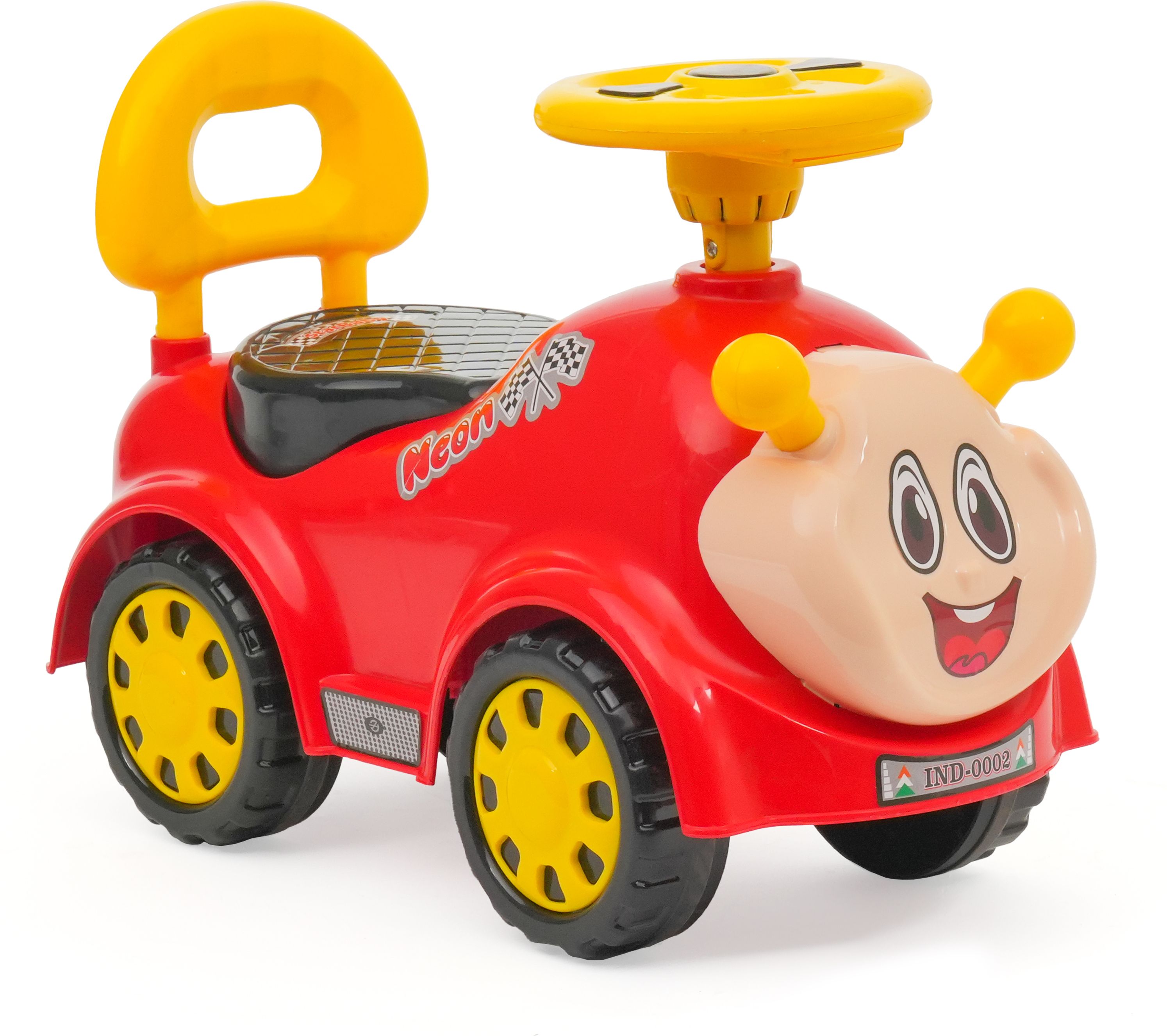 dandles Neon Push Car with Music, for kids 1 to 3 years upto 25 Kgs Under Big Wheels Car Non Battery Operated Ride On-picture-26