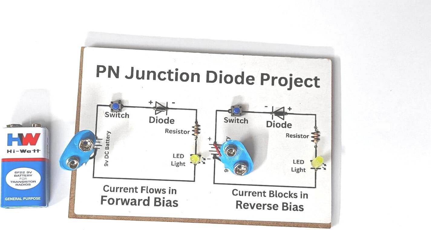 esptronics PN Junction Diode Working Model DIY Working Model for Class 12 Educational Electronic Hobby Kit-picture-28