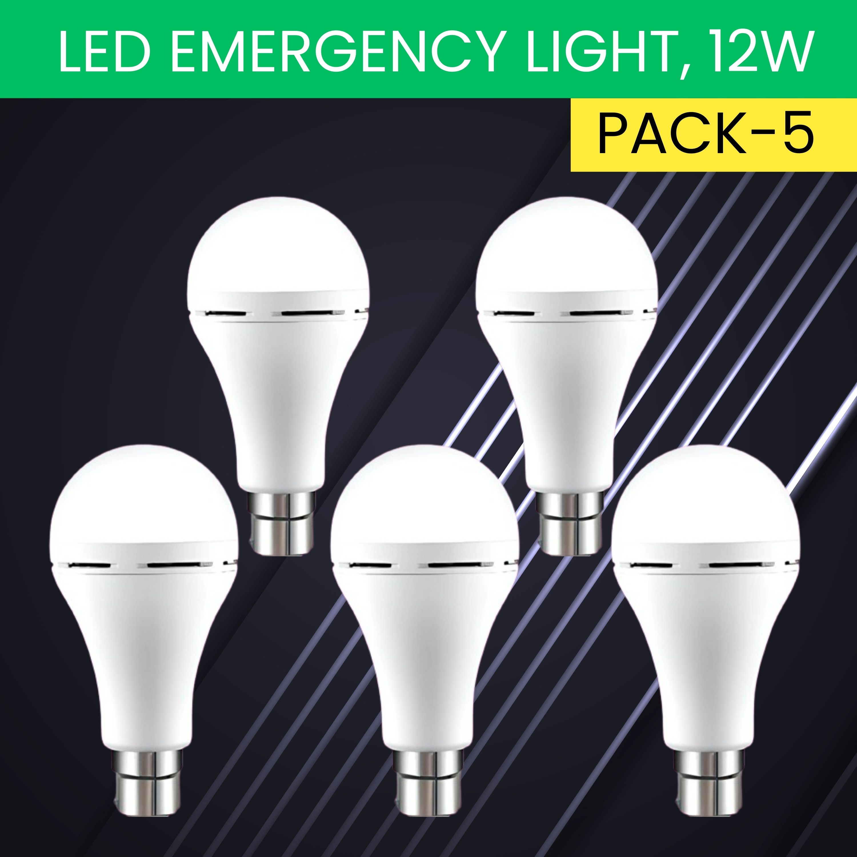 frony 12W Rechargeable Inverter LED Bulb with Upto 4H.Power Cut Lighting Pack of_5A325 4 hrs Bulb Emergency Light-picture-24