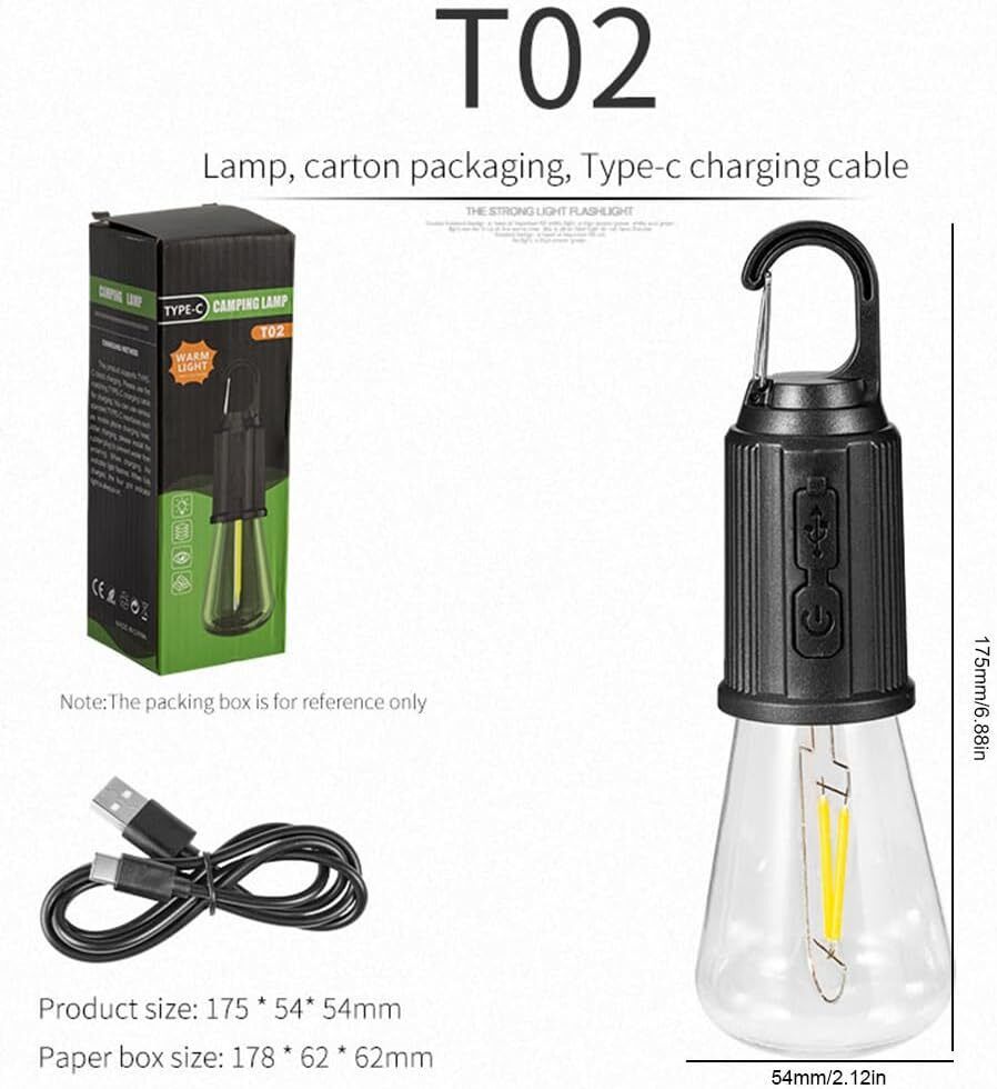KNE-Portable LED Tent Camping Lantern Bulb ZXX17 8 hrs Bulb Emergency Light