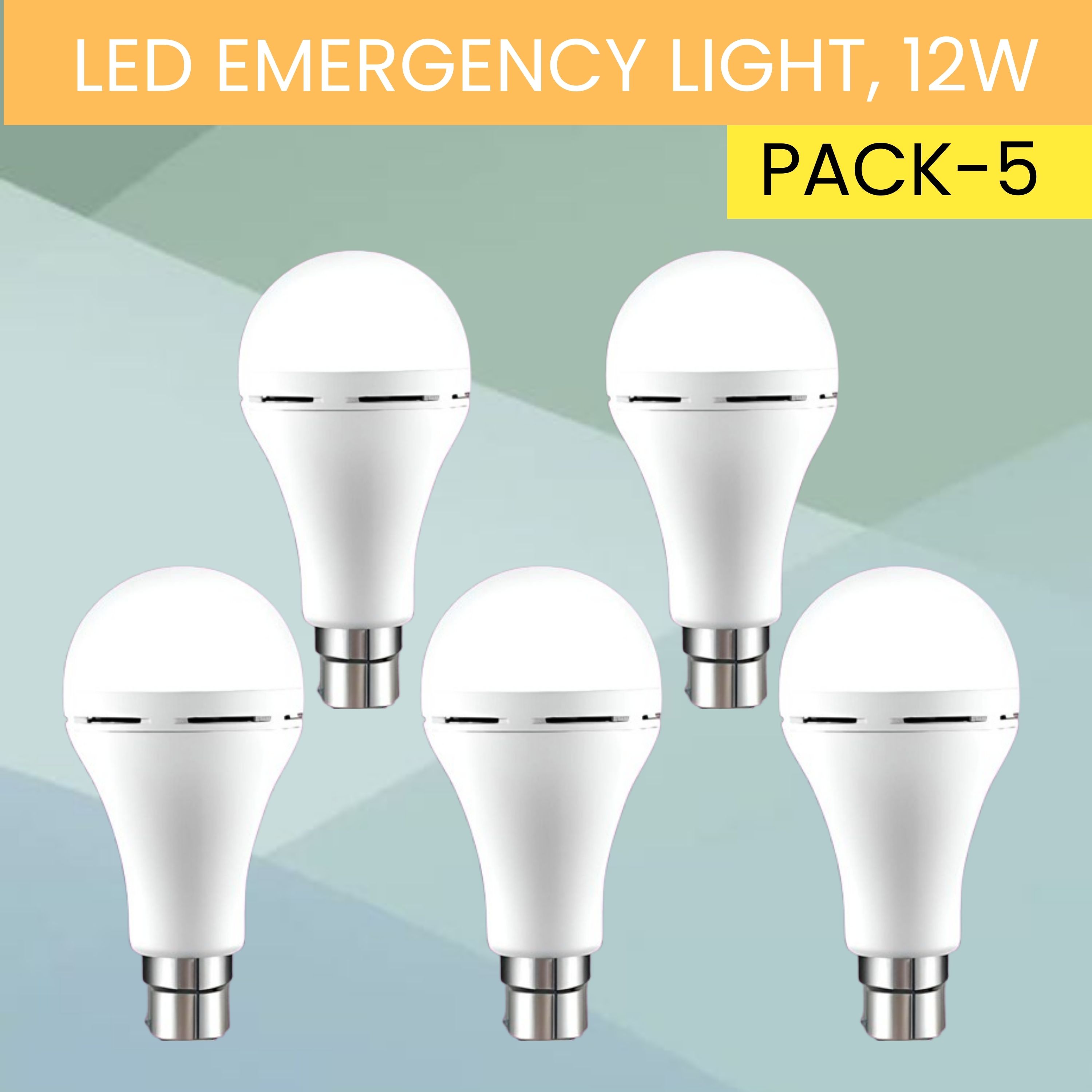 sacro 12W Rechargeable Inverter LED Bulb with Upto 4H.Power Cut Lighting Pack of_5Z401 4 hrs Bulb Emergency Light-picture-5
