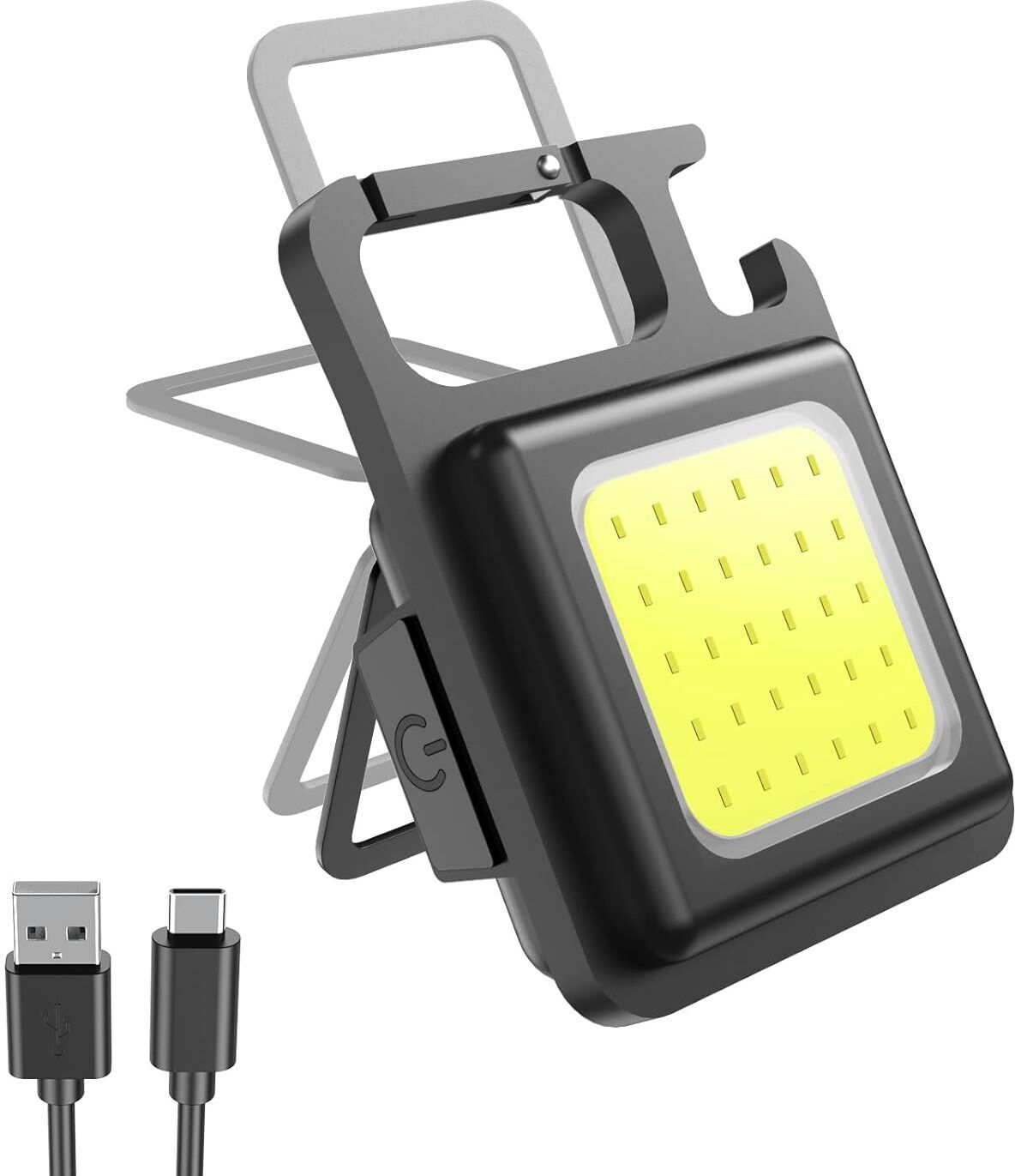 Pocket-Sized COB LED Keychain Flashlight - Water Resistant & Fast Charging 2.5 hrs Torch Emergency Light-image-17