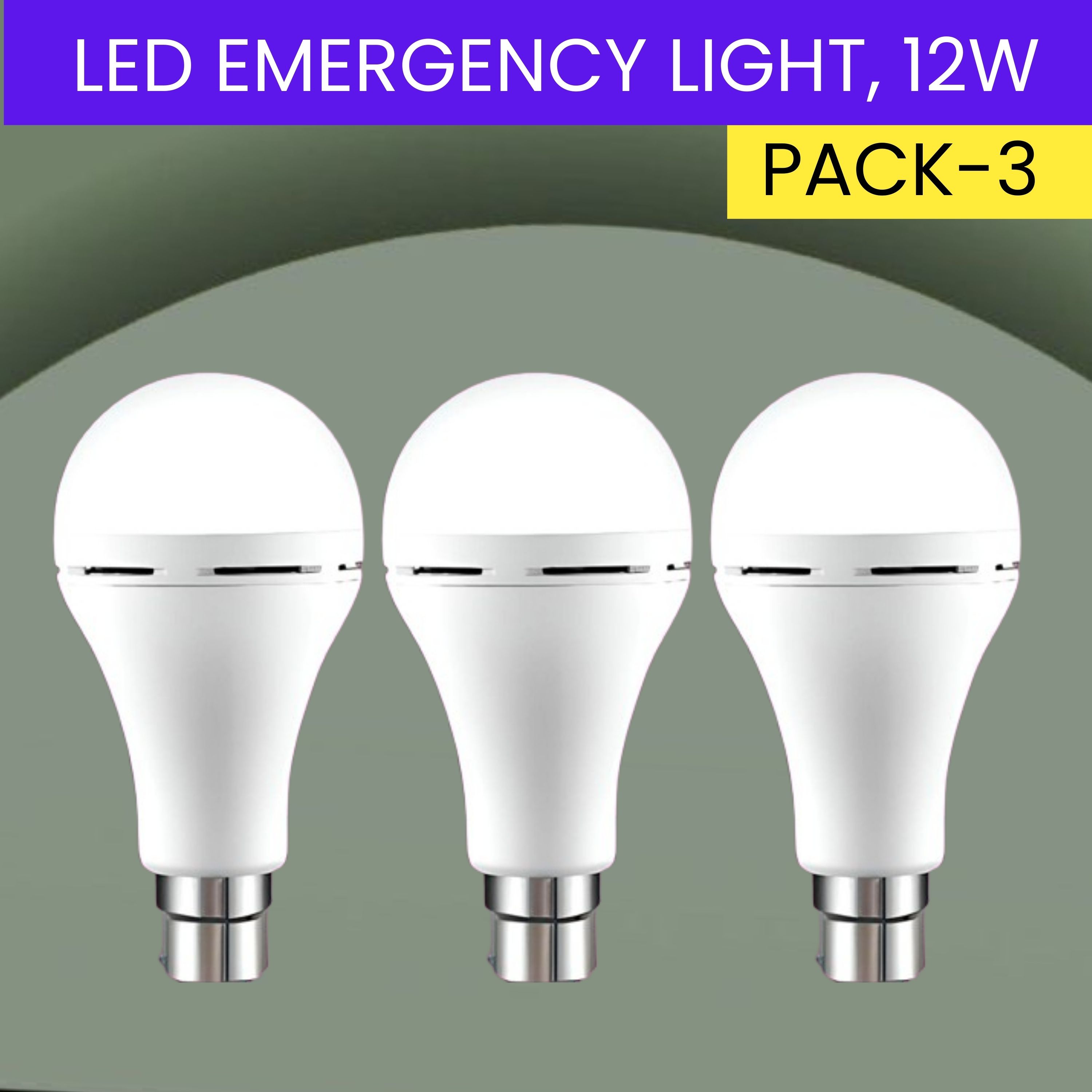 sacro 12W Rechargeable Inverter LED Bulb with Upto 4H.Power Cut Lighting Pack of_3X22 4 hrs Bulb Emergency Light-picture-9