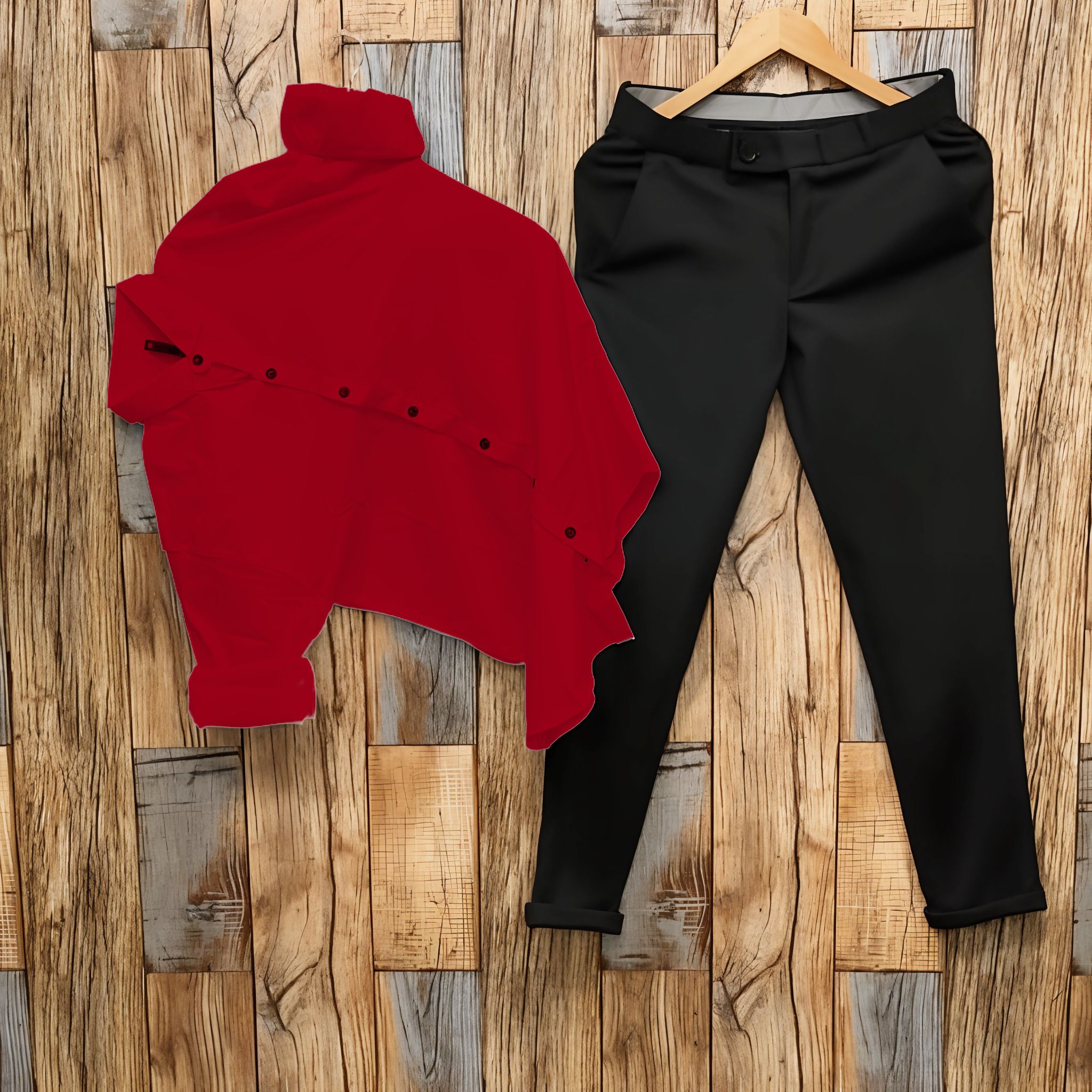 Men Cotton Blend Shirt Pant Set-image-21