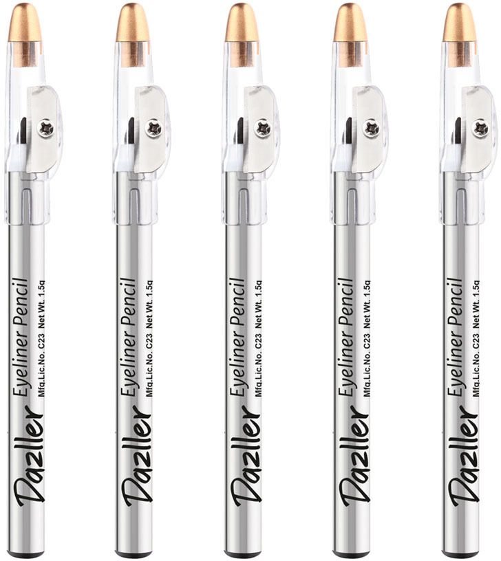 Eyeliner Pencil - (Pack of 5) Jet Black, Water-resistant, Lightweight,Long stay 7.5 g-image-27