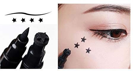 double sided black eyeliner water proof smudge proof stamp eyeliner,star shape 10 g-image-49