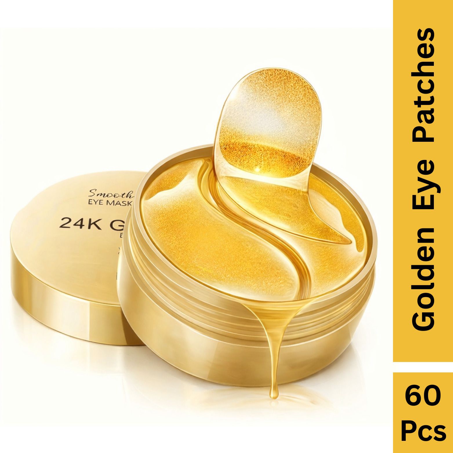 24K Gold Eye Mask| Under Eye Patches for Dark Circles | Golden Eye Serum Patches-image-20