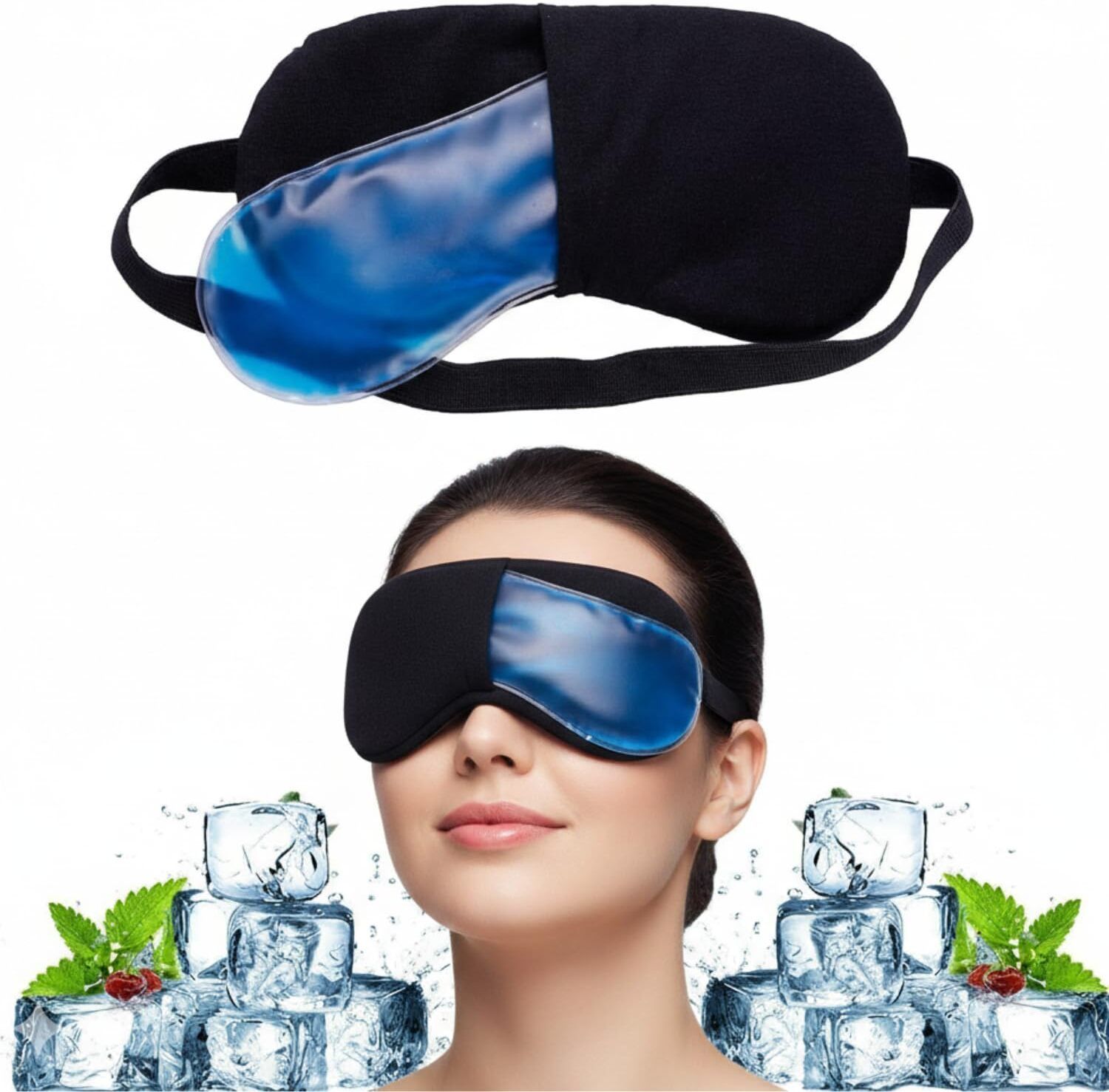 blizzcart Gel Eye Mask for Dark Circles & Puffiness, Hot & Cold Cooling Eye Mask-picture-4
