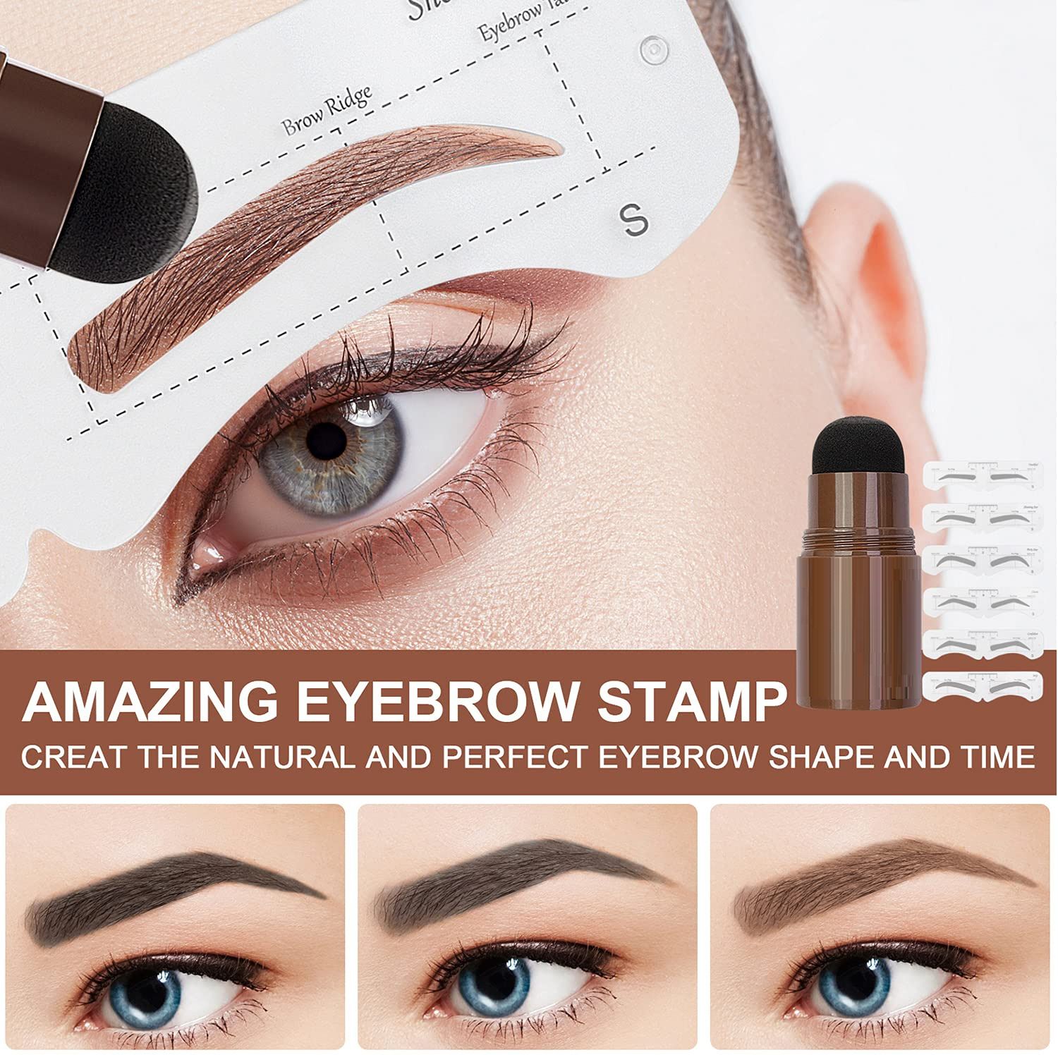 Hair , Beard & Eyebrow Shaping Kit Waterproof Long Lasting Stamp 20 g-image-44