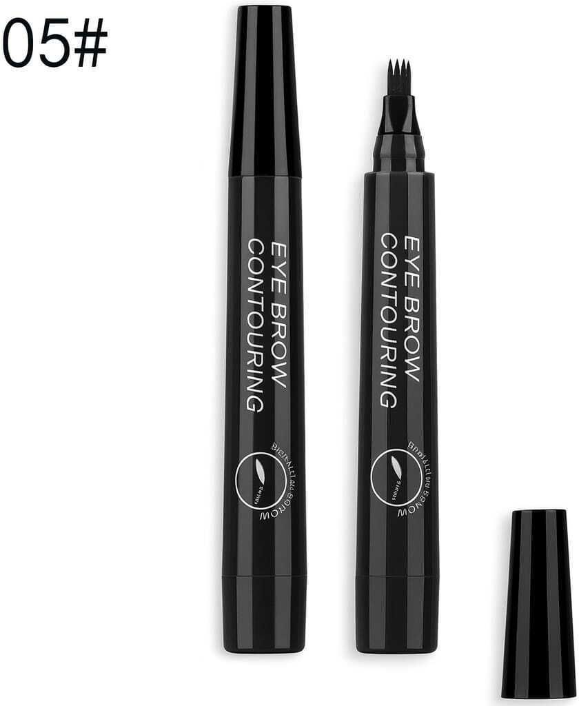 Black Eyebrow Contouring Pen Waterproof | Natural Black Eyebrow Pencil for Women-image-34