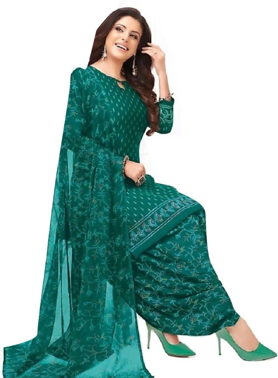 yashika Unstitched Crepe Salwar Suit Material Solid, Floral Print, Printed, Geometric Print-picture-23