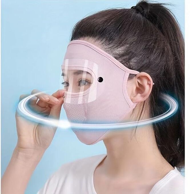zennity Full Face Sun Protection Mask with Visor Breathable UV Shield Face Shaping Mask-picture-10