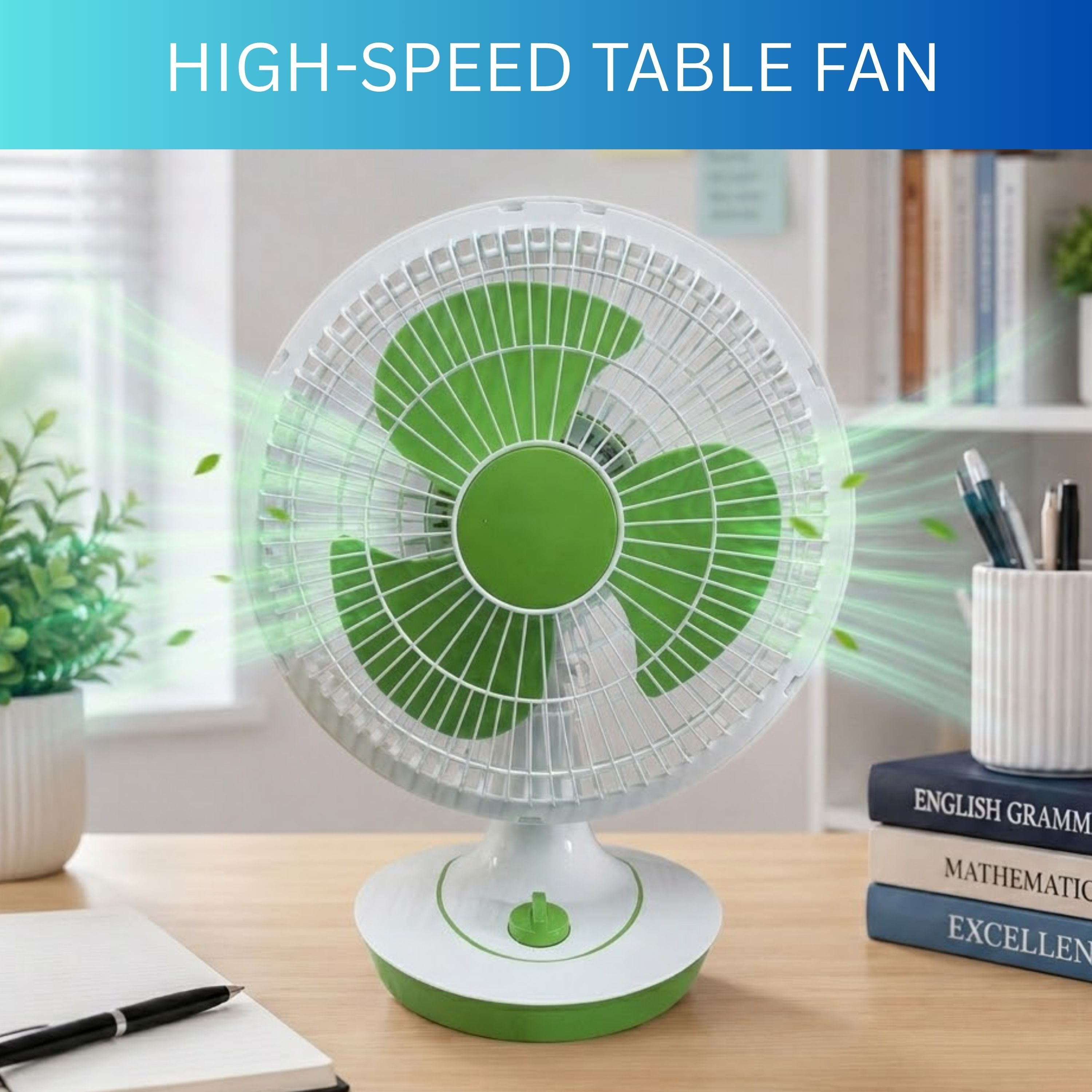 powerful high-speed table & wall mount fan for home and office use dd175 silent operation 300 mm table fan
