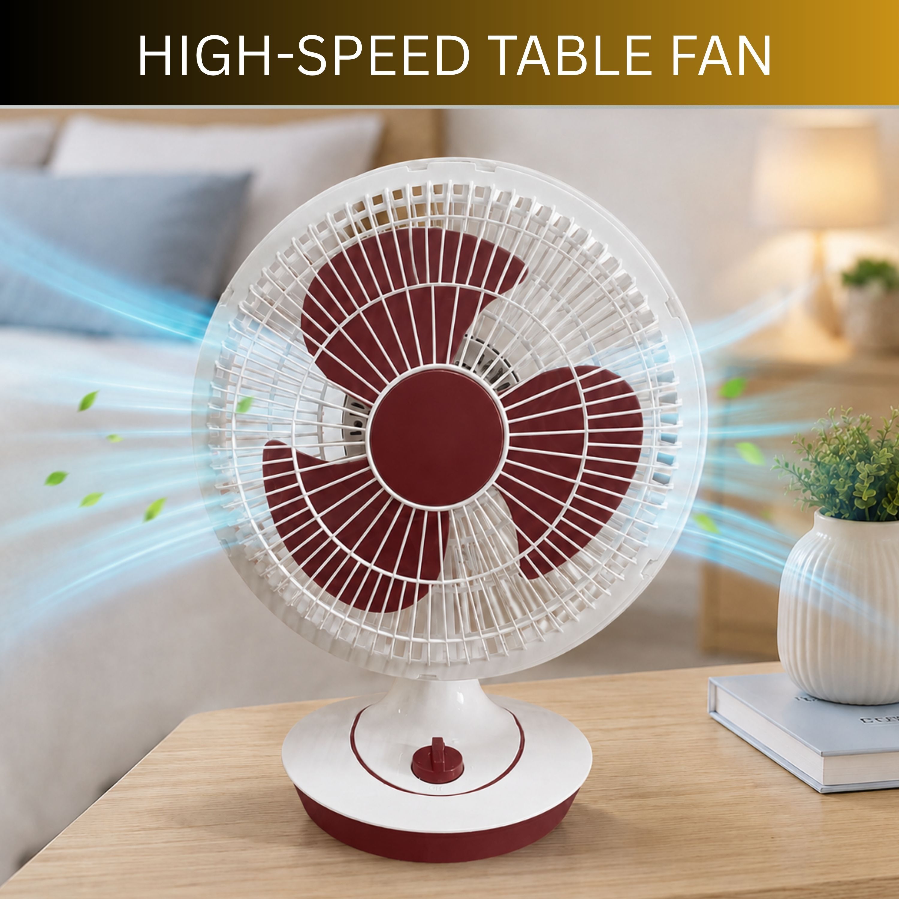 powerful high-speed table & wall mount fan for home and office use fd192 silent operation 300 mm table fan