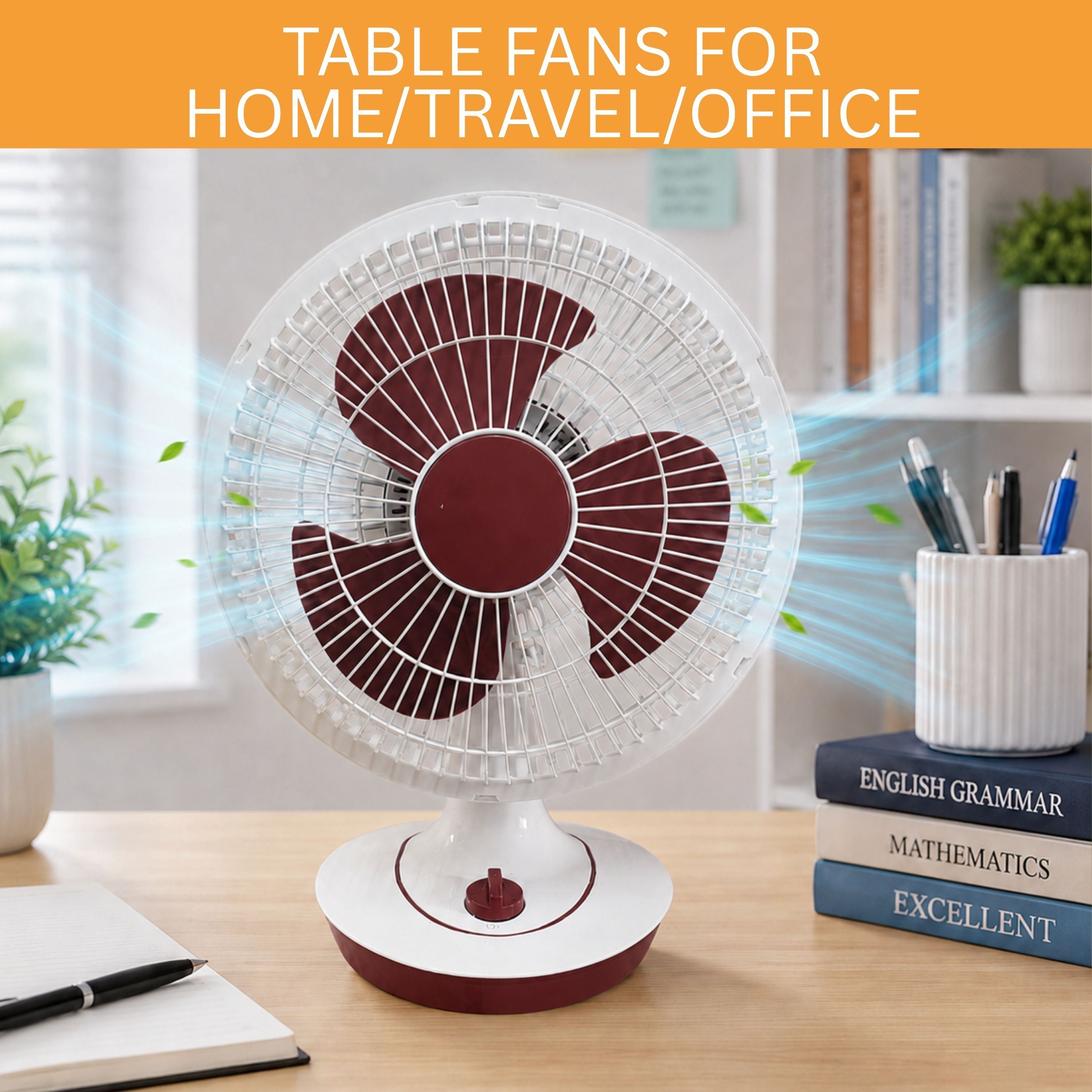 powerful high-speed table & wall mount fan for home and office use fc164 silent operation 300 mm table fan