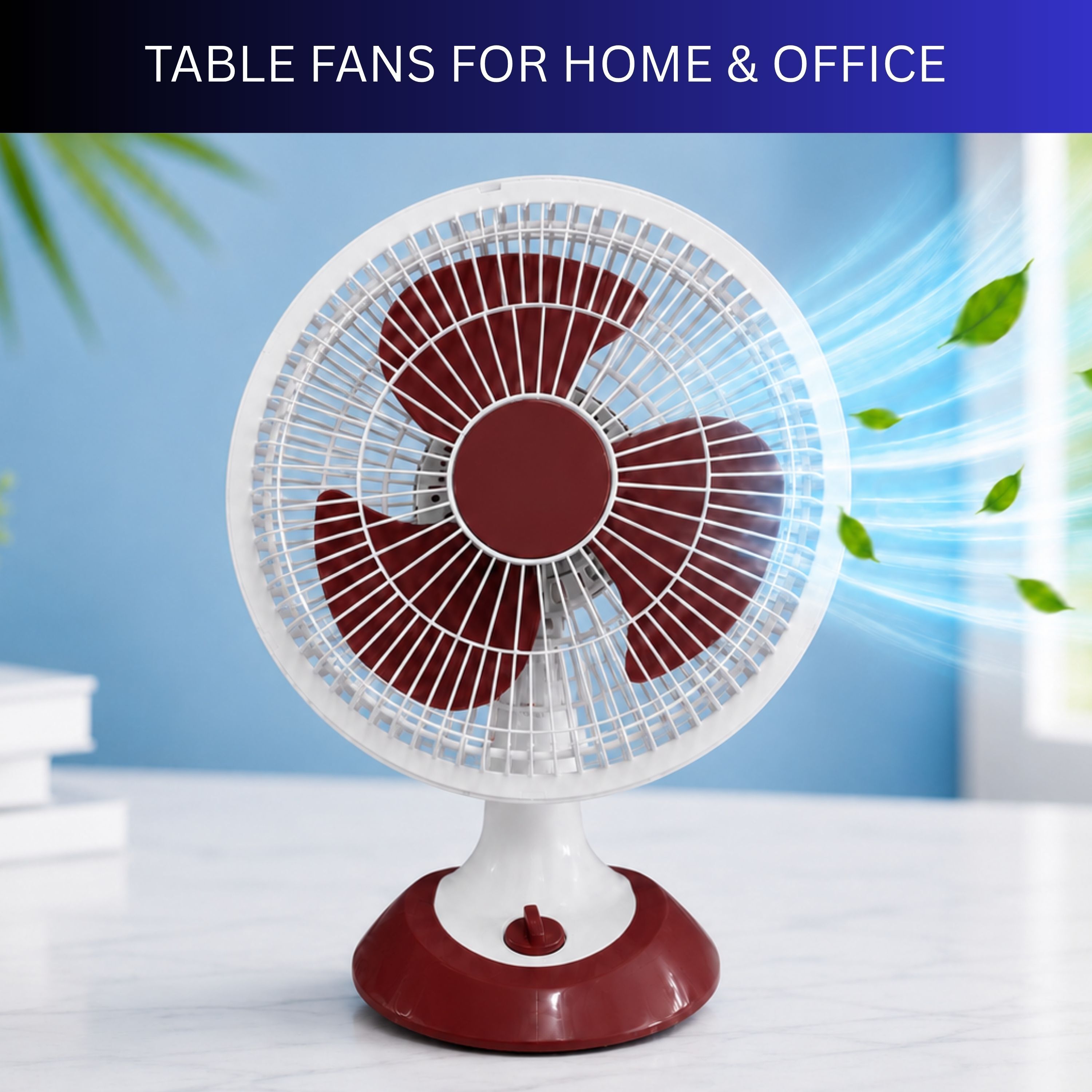 portable high-speed table fan with convenient wall mount option ad277 silent operation 300 mm table fan