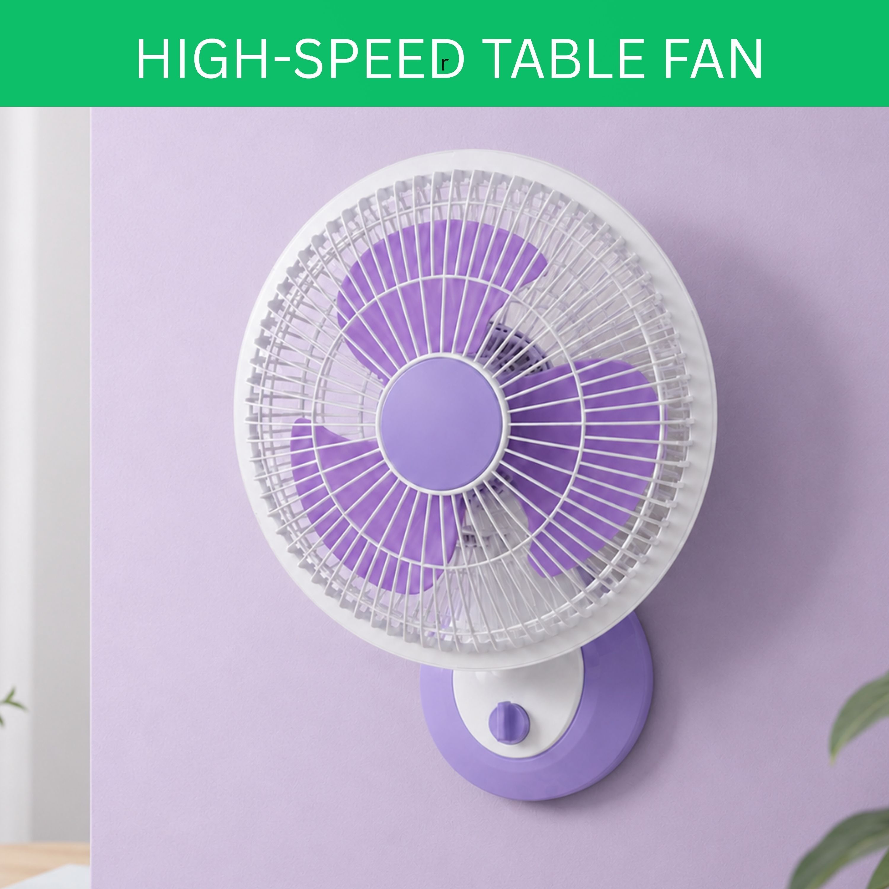portable high-speed table fan with convenient wall mount option sb498 silent operation 300 mm table fan