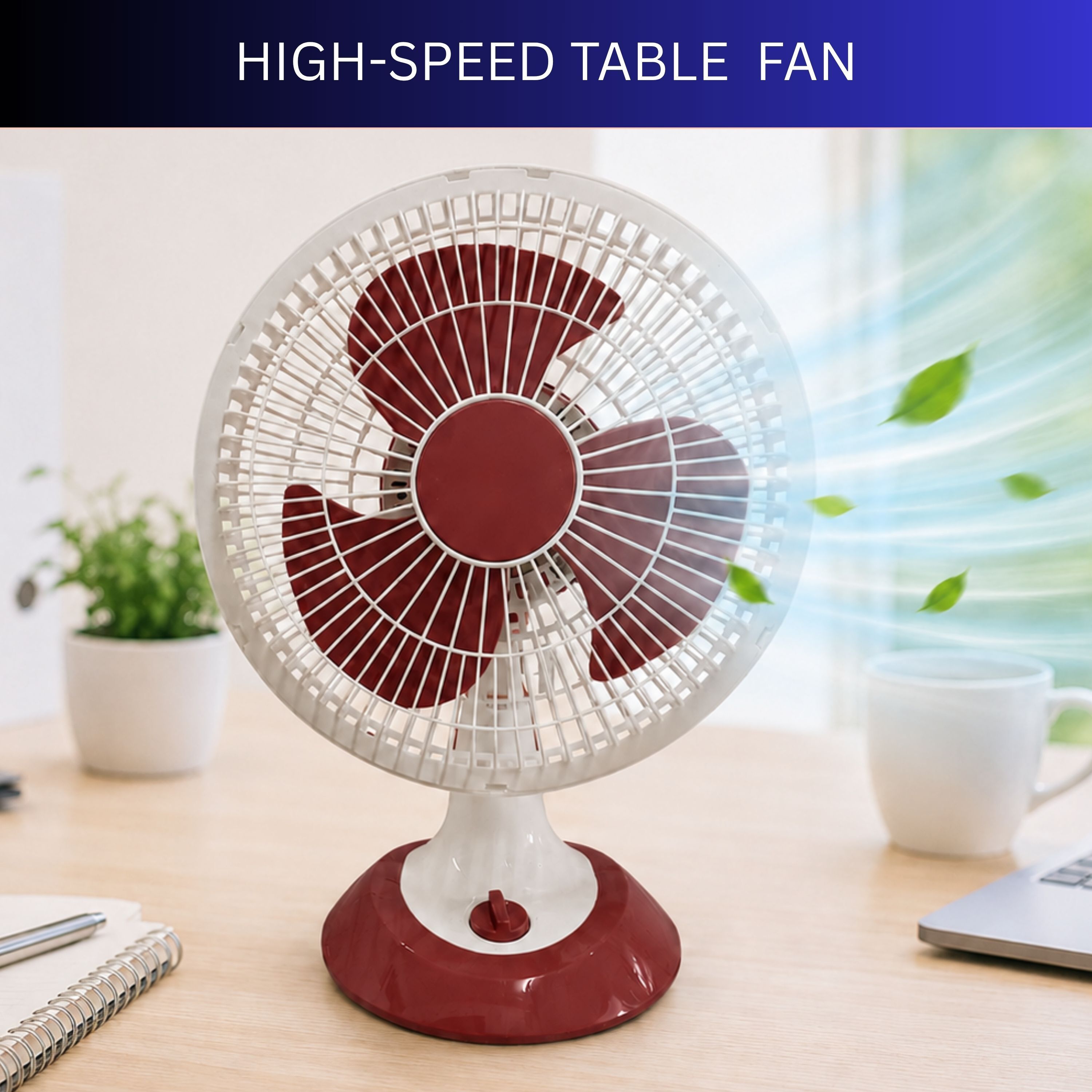 portable high-speed table fan with convenient wall mount option af453 silent operation 300 mm table fan