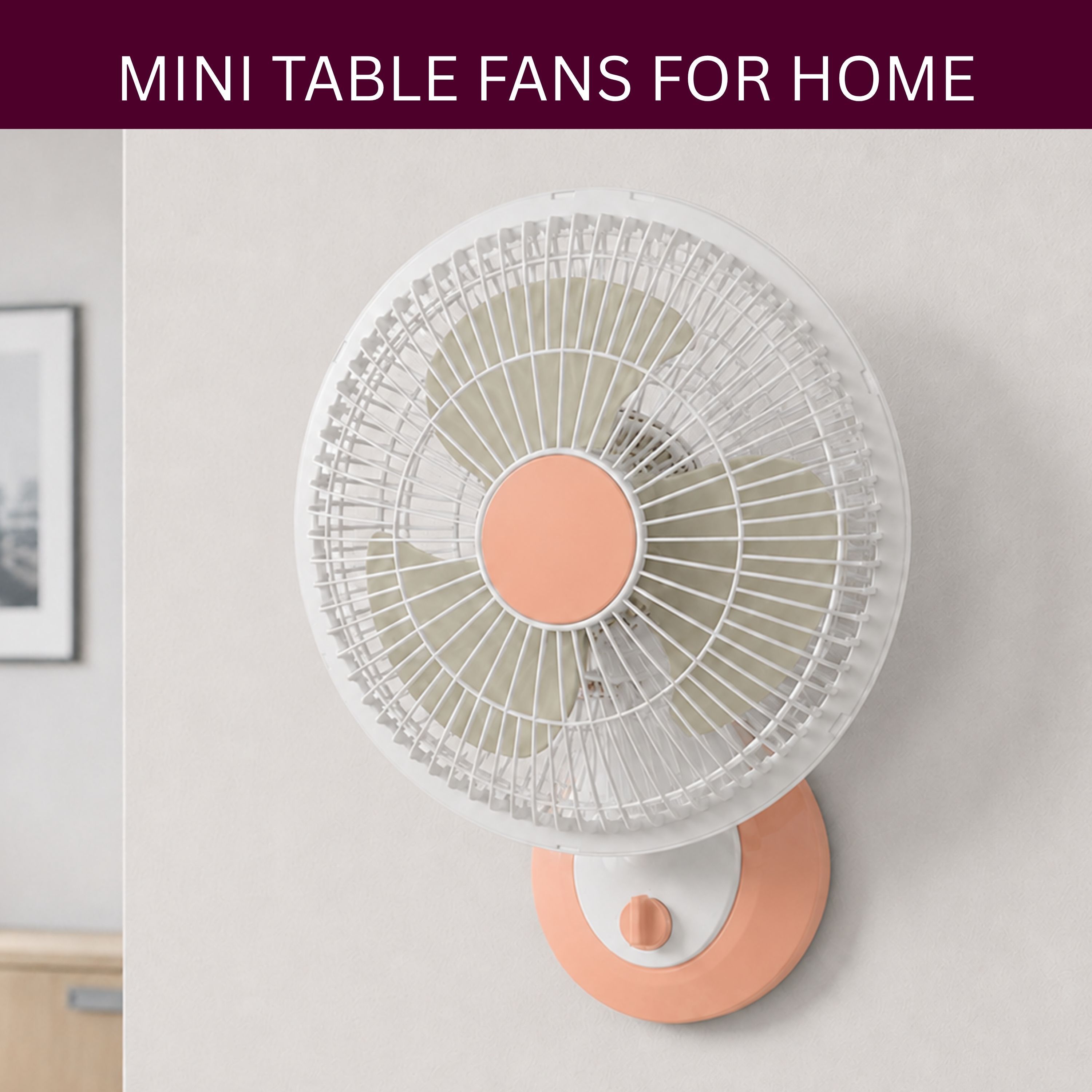 portable high-speed table fan with convenient wall mount option af197 silent operation 300 mm table fan