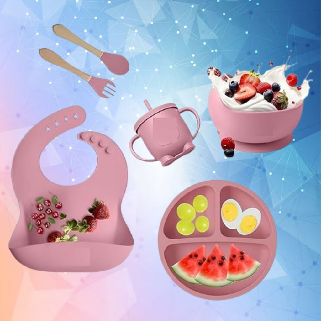6PC_Kids Meal Kit with Divided Plate Bowl and Cup - Silicone-image-18