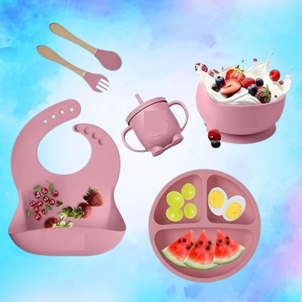 6PC_Kids Meal Kit with Divided Plate Bowl and Cup - Silicone-image-20