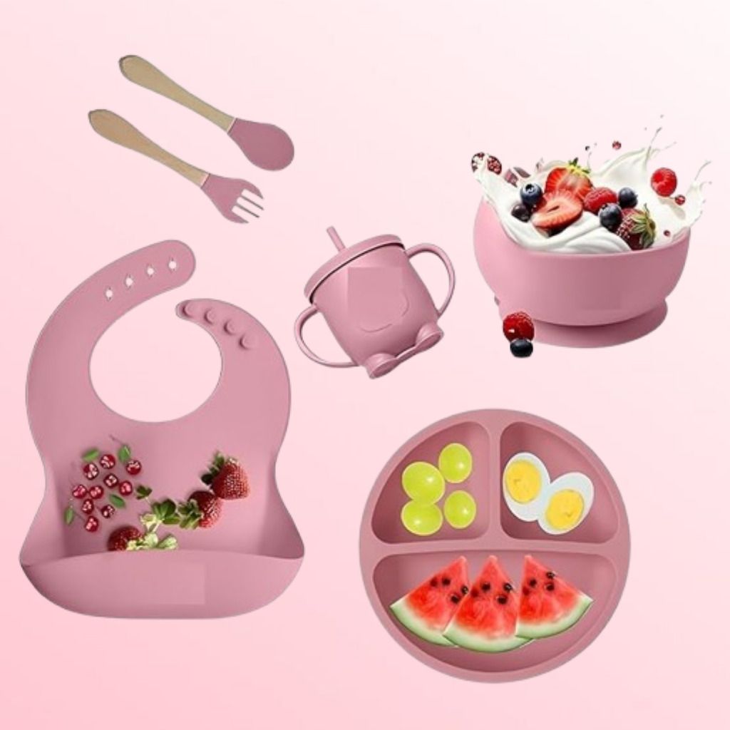 6PC_Toddler Mealtime Set Complete Feeding Accessories Combo - Silicone-image-29