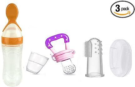 Baby Spoon Feeding Finger Brush & Fruit Feeder BPA free (Pack of 3)- 24-image-17