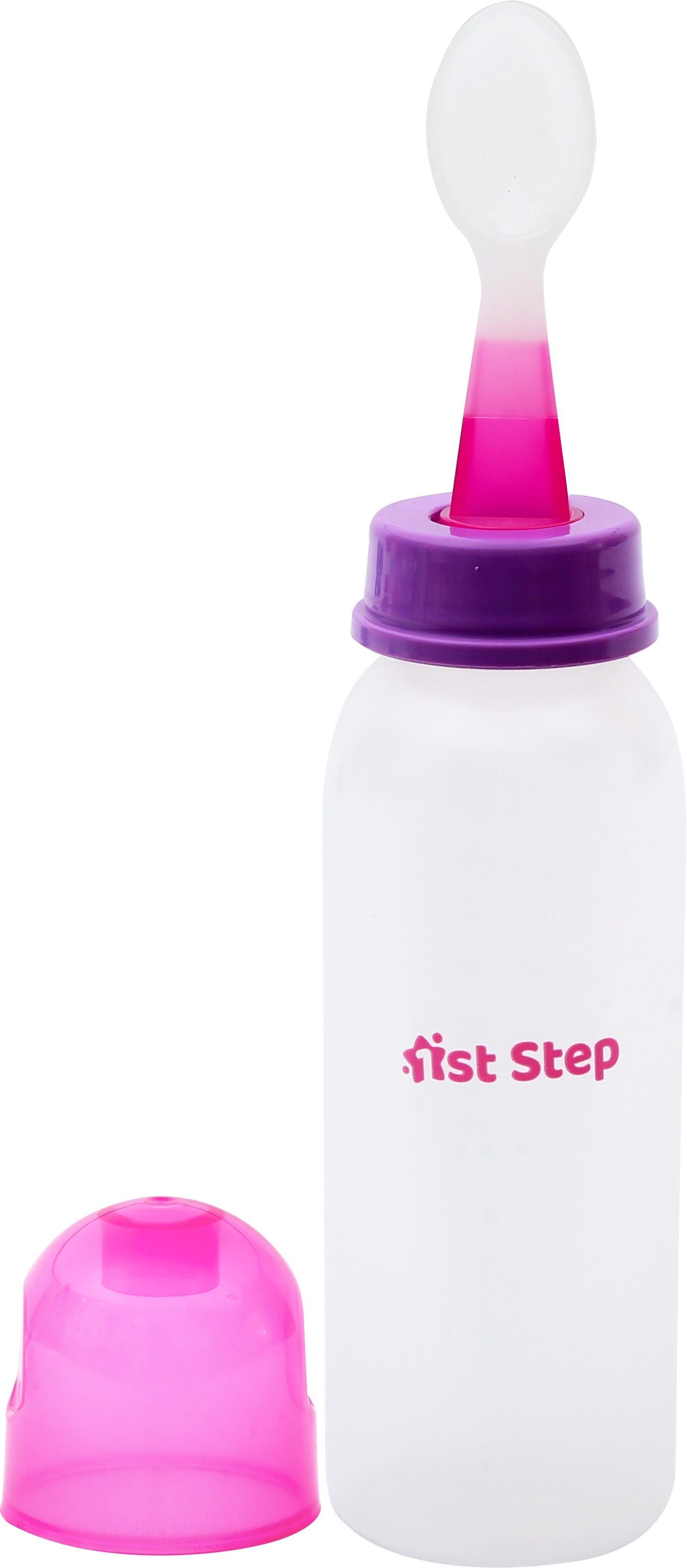 BPA Free Polypropylene Easy Squeeze Cereal Feeder With Spoon-Pink- Polypropylene