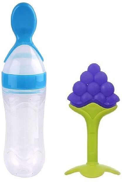 onisha Baby Spoon Feeding Bottle With Fruit Teether for feeding Teether BPA Free - Silicone-picture-22