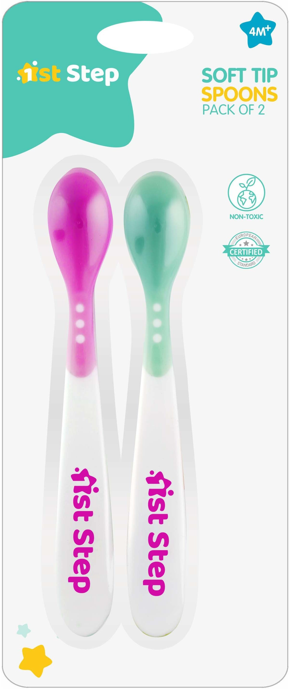 1st step BPA Free Heat Sensitive Soft Tip Spoon- Polypropylene image 1
