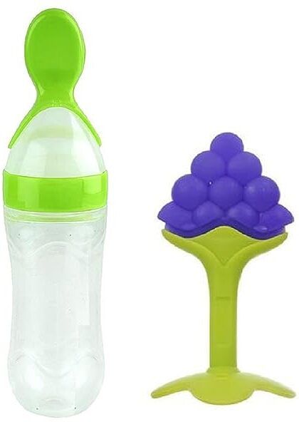 onisha Baby Spoon Feeding Bottle With Fruit Teether for feeding Teether BPA Free- Silicone-picture-16