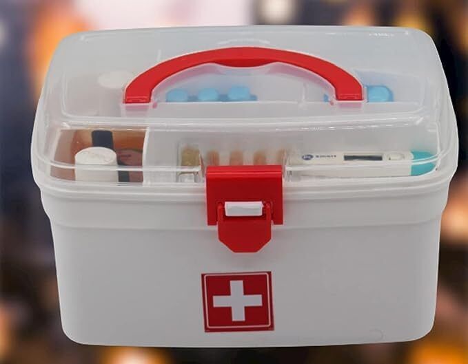 14 Multi-purpose health care family emergency portable medicine utility storage box Pill Box