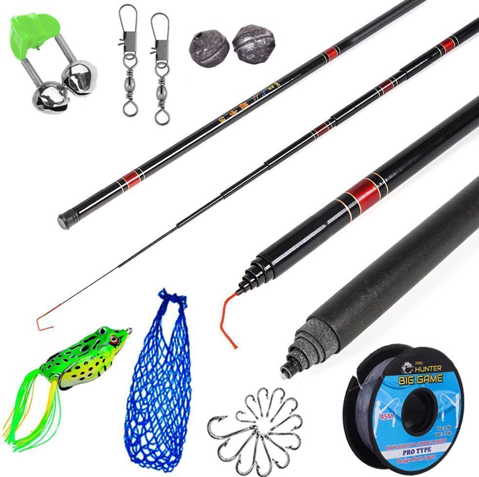 12ft - Fishing Pole Rod 360cm with Frog Net, Hook, Line, Bell, Wight Balls, Swivel Combo Set Multicolor Fishing Rod-image-32