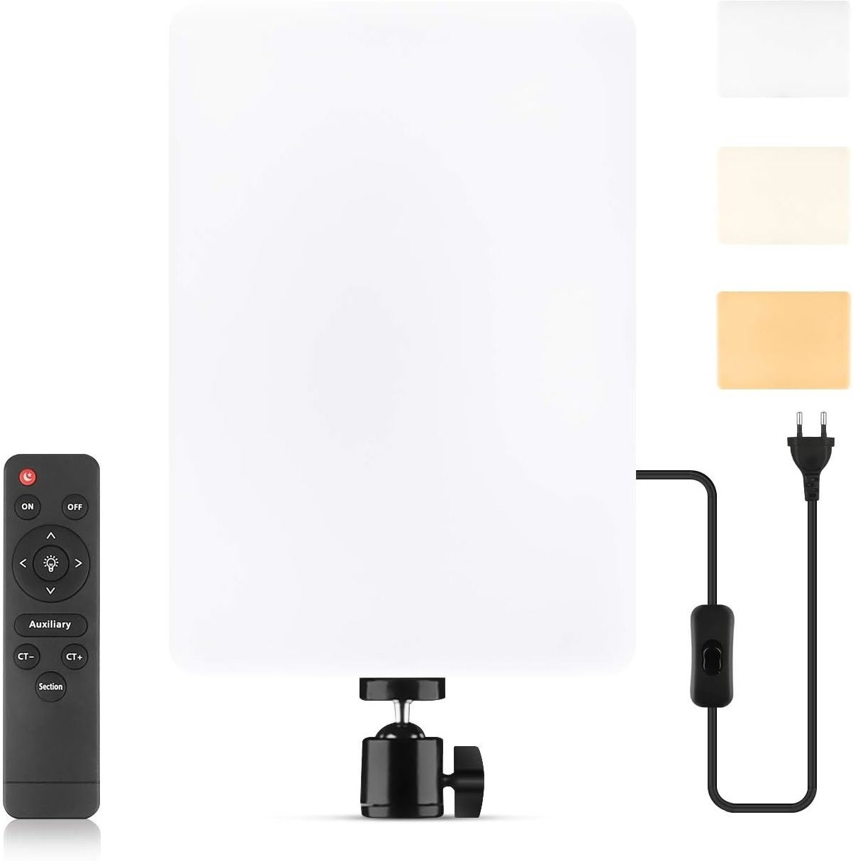 FKU 16'' LED Video Light Kit, Heorryn Dimmable Photography Lighting with Remote Flash