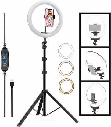 Nehmaps Selfie Ring Light with Tripod Stand for Live Stream-LED, Video maker & for Flash-image-41