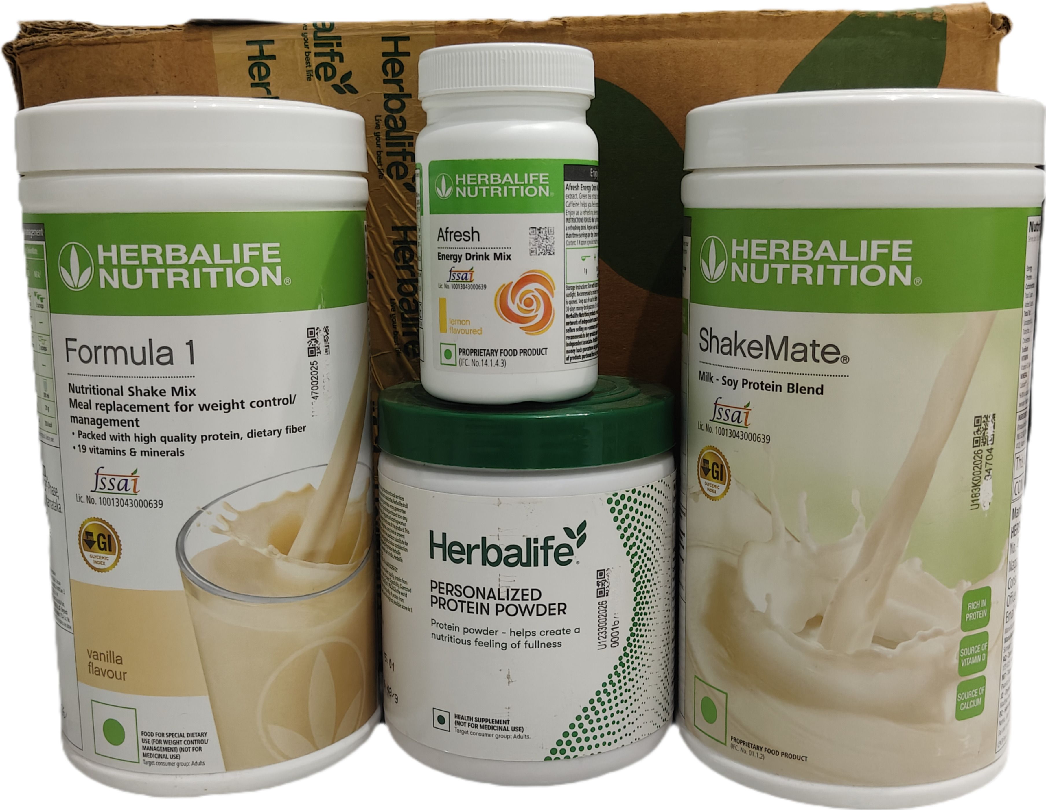 herbalife nutrition NUTRITION VANILLA SHAKE PROTEIN POWDER200GM SHAKEMATE AFRESH LEMON protein200gm, shakemate500g, vanilla500gm, lemon50g Powder-picture-18
