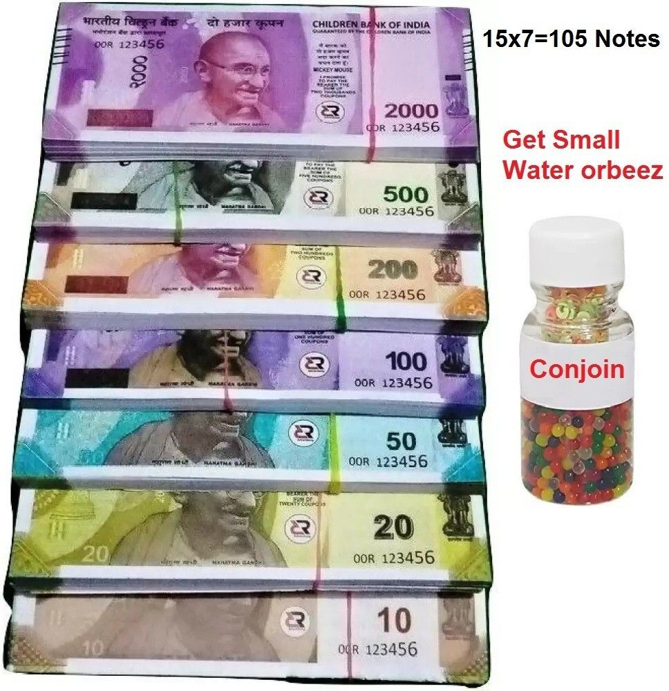 mayureshcollection ( 15 Each x 7 = 105 Nakli Note ) Playing Indian Currency Dummy Notes for Fun Paper Kids churan wale Note (( nakali Note 10,20,100,200,500,2000 ) Nakli Note Gag Toy note Gag Toy-picture-12