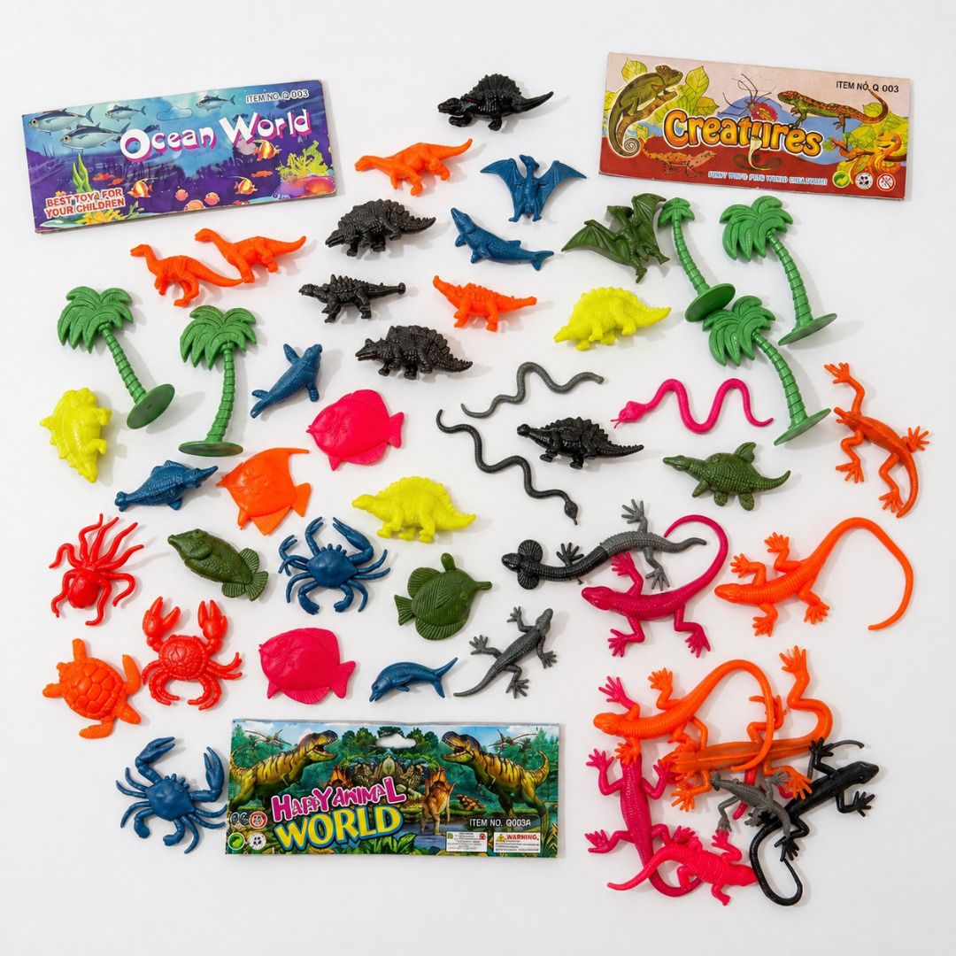 infojerk lifestyle (Pack Of 32) Animal Toys | Animal Collection Set Insects World Ocean Animals-picture-10