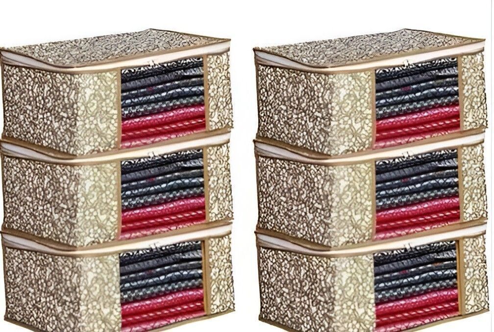 PRIMERION Non-woven Saree Bags, Transparent Saree Covers With Zip-C-7 Polyester Laundry Bag-image-25