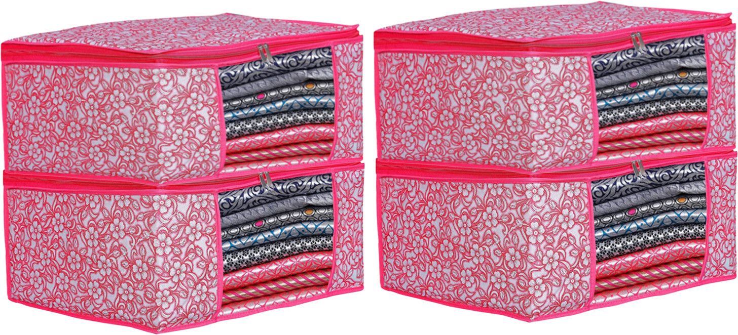 AMIRA INDUSTRIES Non Woven High Quality Saree Cover/ Cloth Wardrobe Organizer Cotton Laundry Bag-picture-20