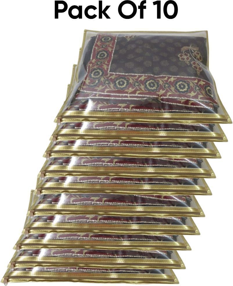 PRIMERION Non-woven Saree Bags, Transparent Saree Covers With Zip-C-120 Polyester Laundry Bag-picture-48