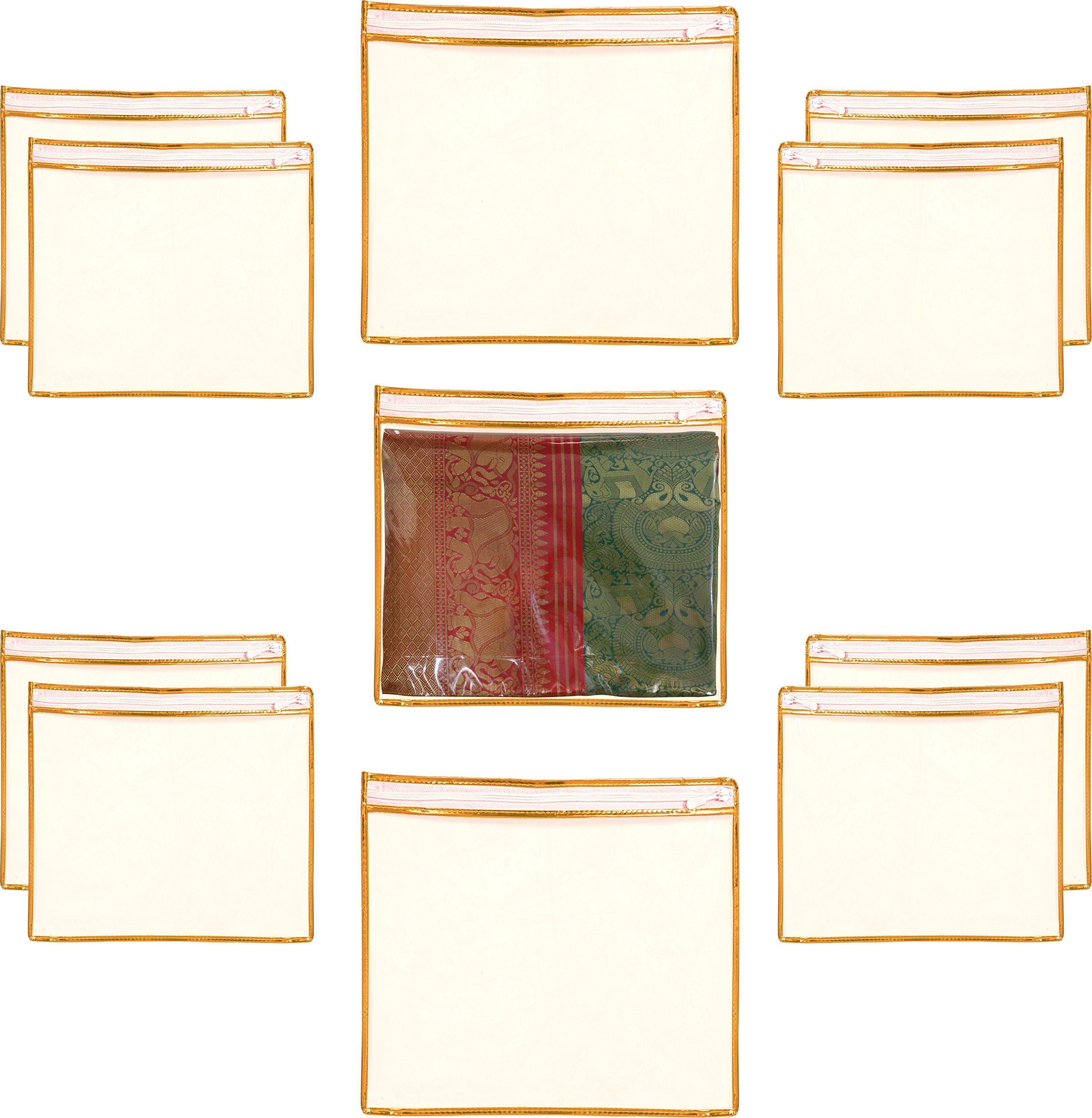 PRIMERION Non-woven Saree Bags, Transparent Saree Covers With Zip-C-10 Polyester Laundry Bag-picture-13