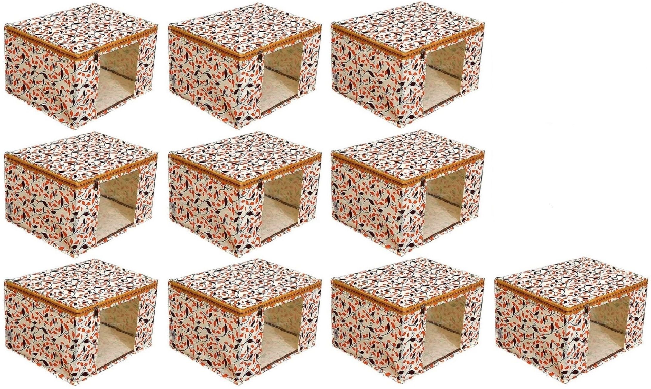 Soflin Non Woven Storage Cover Large Saree Cover/ Garment Cove /Storage Bag Pack of 10 Cotton Laundry Bag-picture-15