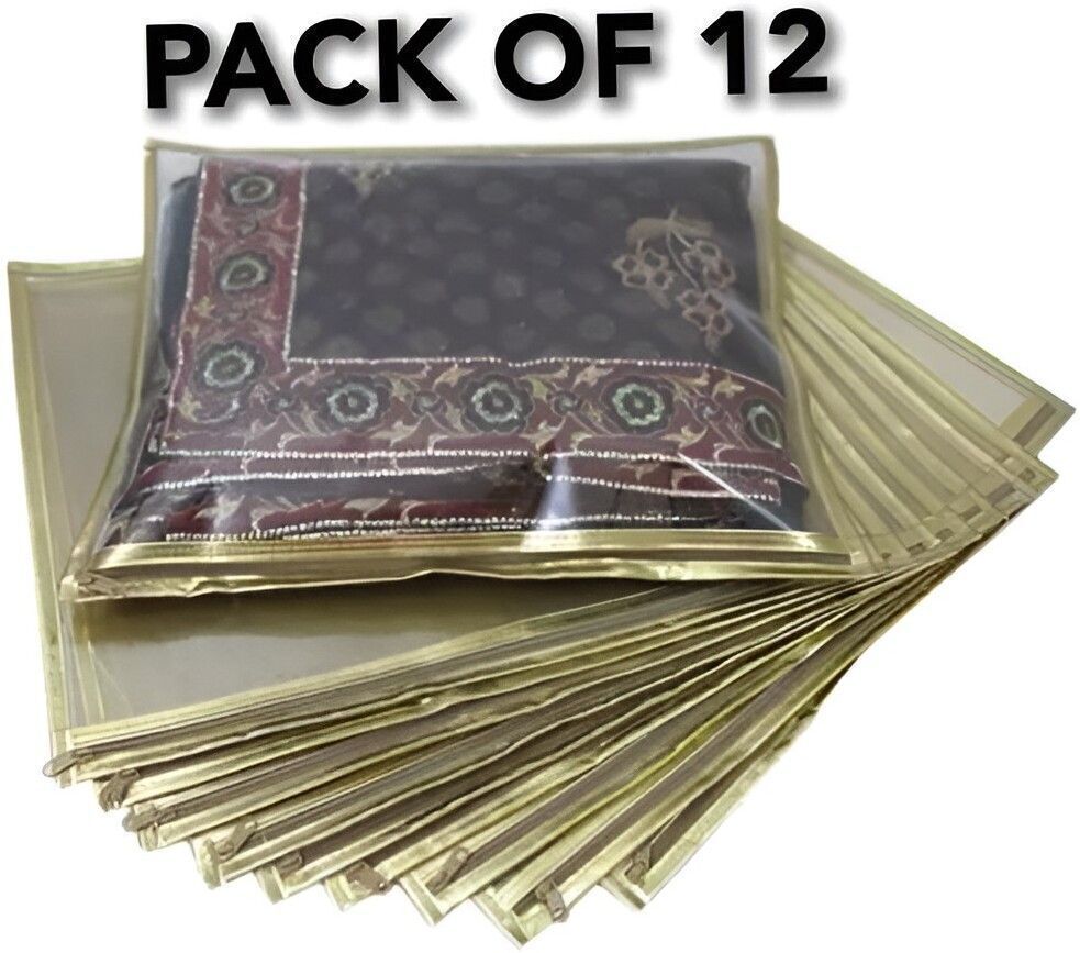 CIVONA Non-woven Saree Bags, Transparent Saree Covers With Zip-C-152 Polyester Laundry Bag-picture-23