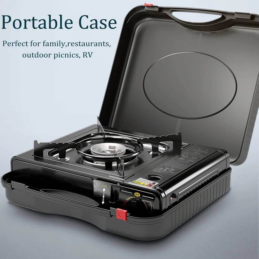 4uonly Portable Camping BIG Gas Stove Cooking Gas burner with Carrying Case for KX14 Aluminium Manual Gas Stove-picture-31