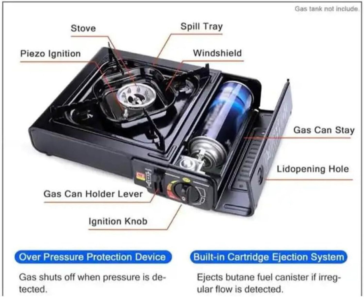 czech save space without compromising functionality during travel JX6 Aluminium Manual Gas Stove-picture-9