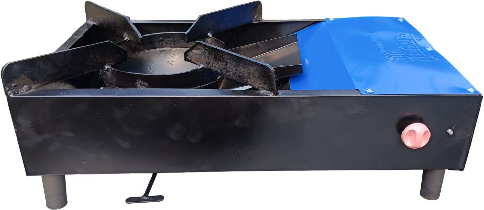 Wood & Coal Stove Lakud Kolsa Shegadi - Cooking Stove Indoor / Outdoor Sky blue Stainless Steel Manual Gas Stove-image-4
