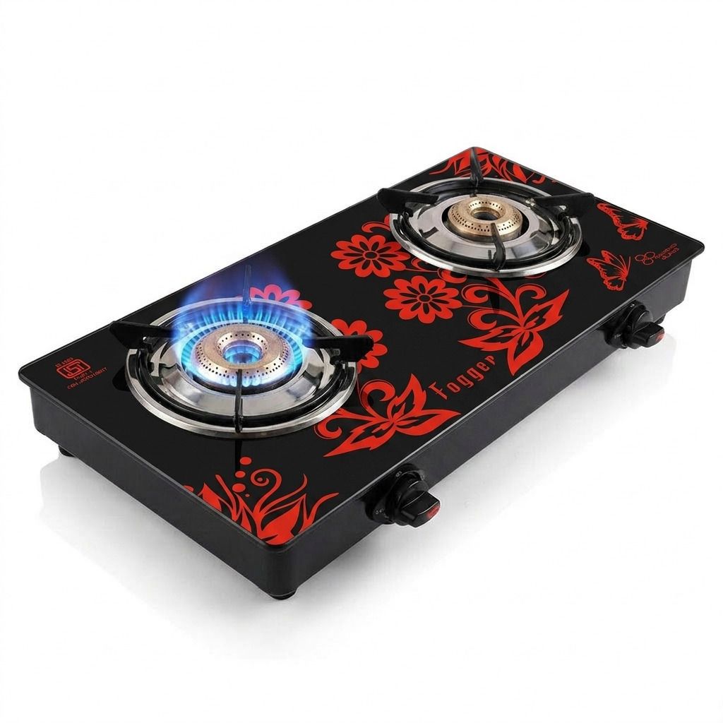 Smart Flame 2 Burner Gas Stove Iron Manual Gas Stove-image-31