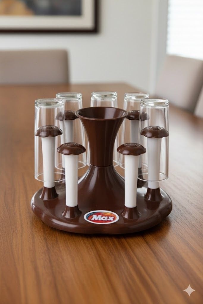 Plastic Glass and Cutlery Holder for 6 Glasses Stand for Kitchen Organizer 09 Plastic Glass Holder-image-8