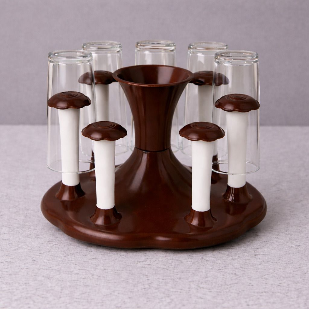 Plastic Glass and Cutlery Holder for 6 Glasses Stand for Kitchen Organizr Only 1 Plastic Glass Holder-image-37